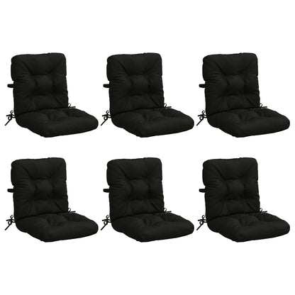 6-delige Hoogrug Kussen VIANEN 6 pcs 100% Polyester Zwart