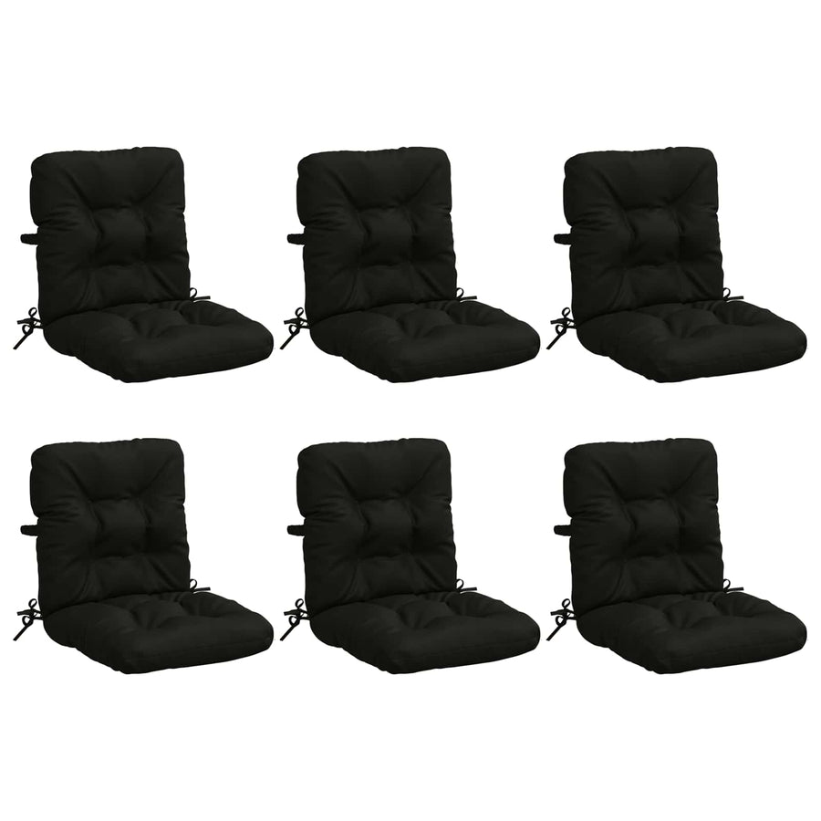 6-delige Hoogrug Kussen VIANEN 6 pcs 100% Polyester Zwart