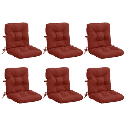 6-delige Hoogrug Kussen VIANEN 6 pcs 100% Polyester Rood