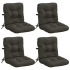 4-delige Hoogrug Kussen VIANEN 4 pcs 100% Polyester Antraciet