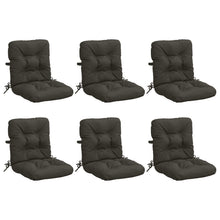 6-delige Hoogrug Kussen VIANEN 6 pcs 100% Polyester Antraciet