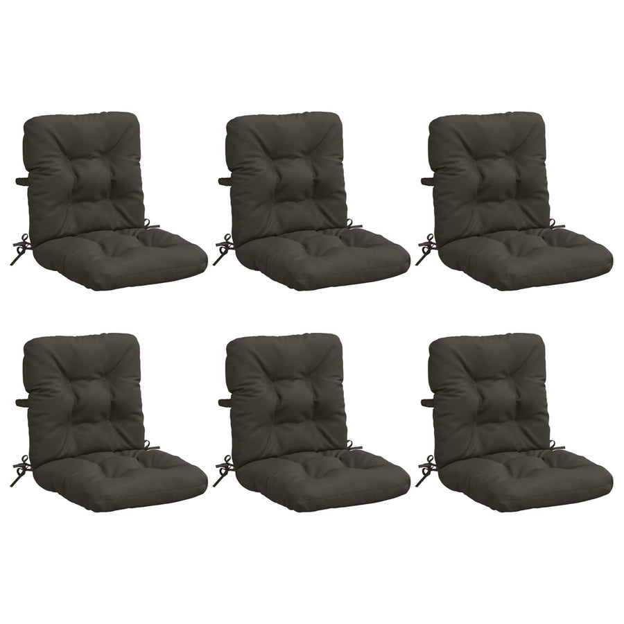 6-delige Hoogrug Kussen VIANEN 6 pcs 100% Polyester Antraciet