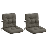 Hoogrug kussen 2 stuks grijs 100% polyester