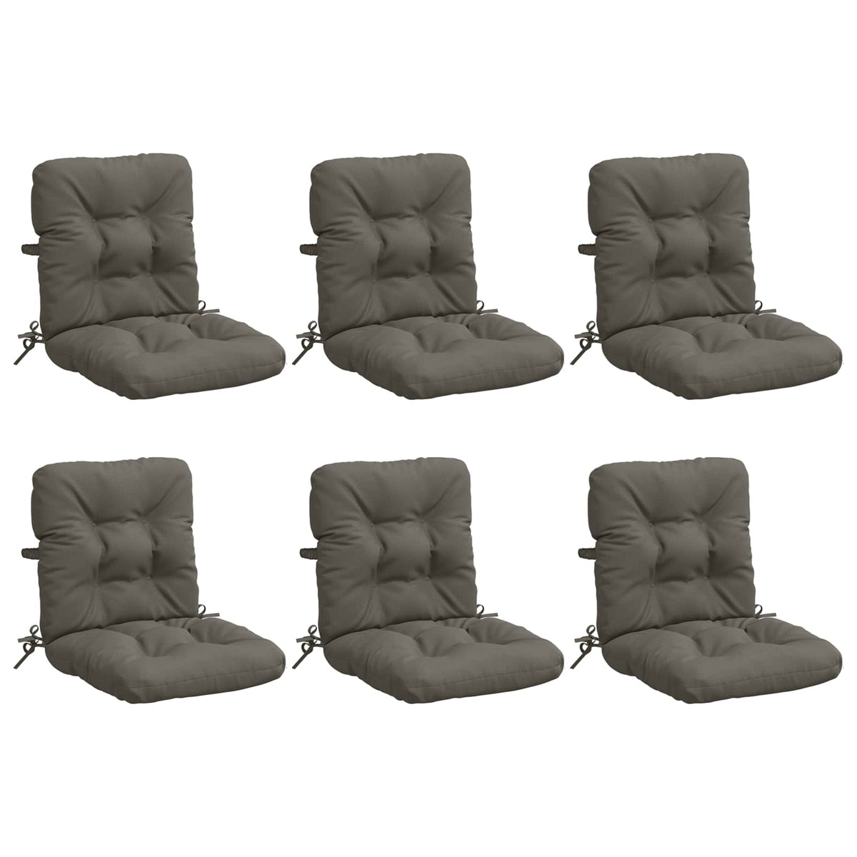 6-delige Hoogrug Kussen VIANEN 6 pcs 100% Polyester Grijs