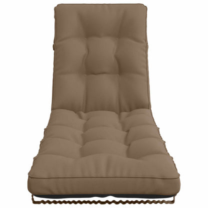 Ligstoel Kussen VIANEN 100% Polyester Taupe 200 x 50 x 8 cm