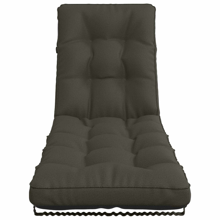 Ligstoel Kussen VIANEN 100% Polyester Antraciet 200 x 50 x 8 cm