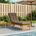 Ligstoel Kussen VIANEN 100% Polyester Taupe 200 x 50 x 8 cm