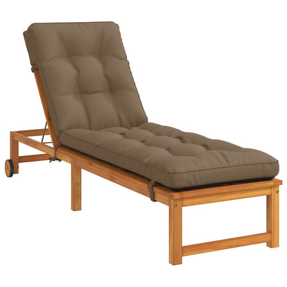 Ligstoel Kussen VIANEN 100% Polyester Taupe 200 x 55 x 8 cm