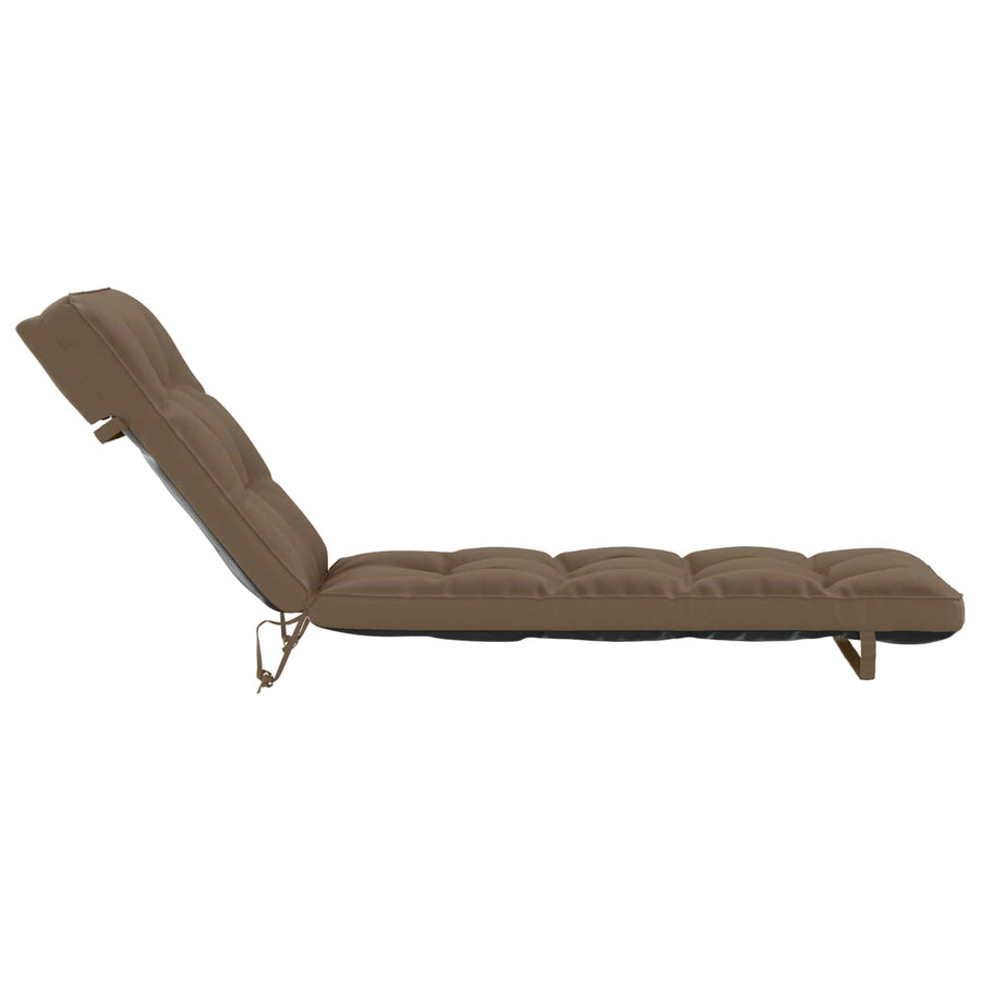 Ligstoel Kussen VIANEN 100% Polyester Taupe 200 x 55 x 8 cm