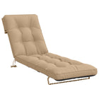 Ligstoelkussen 200x55x8 cm polyester zand