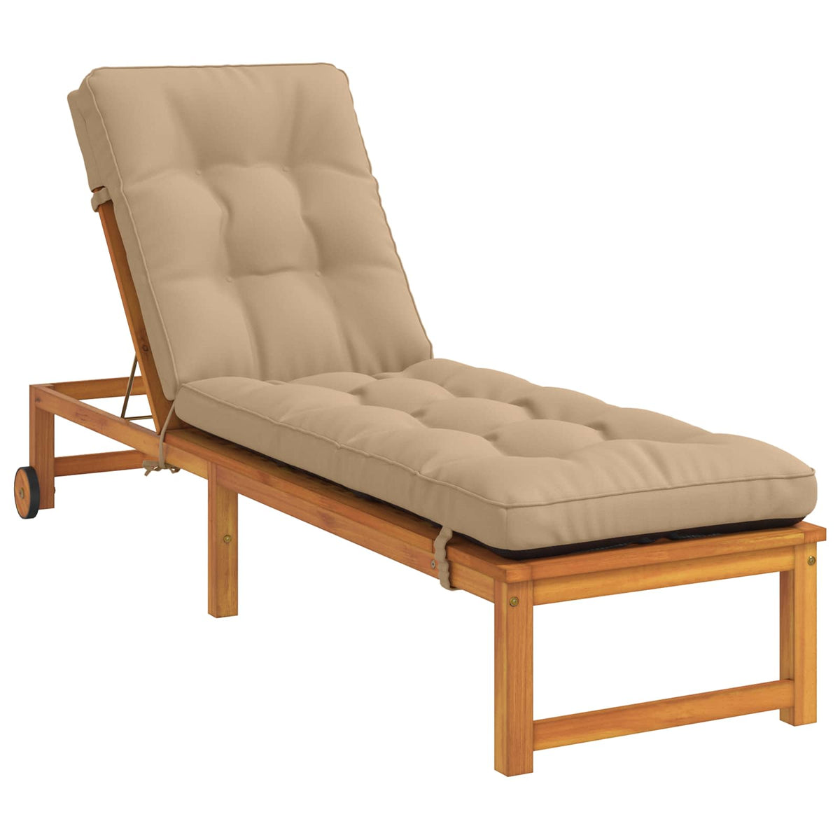 Ligstoel Kussen VIANEN 100% Polyester Zand 200 x 55 x 8 cm