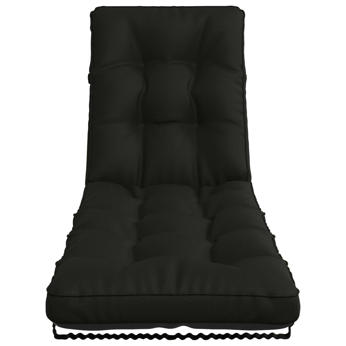 Ligstoel Kussen VIANEN 100% Polyester Zwart 200 x 55 x 8 cm