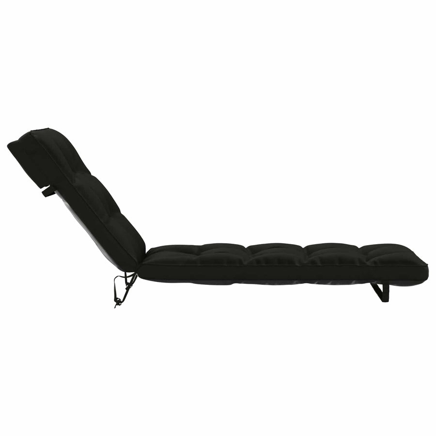 Ligstoel Kussen VIANEN 100% Polyester Zwart 200 x 55 x 8 cm
