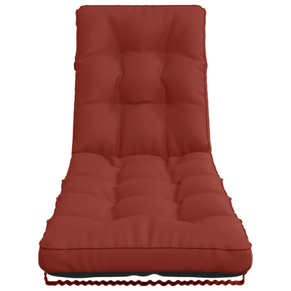 Ligstoel Kussen VIANEN 100% Polyester Rood 200 x 55 x 8 cm