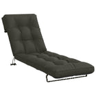 Ligstoelkussen 200x55x8 cm antraciet polyester