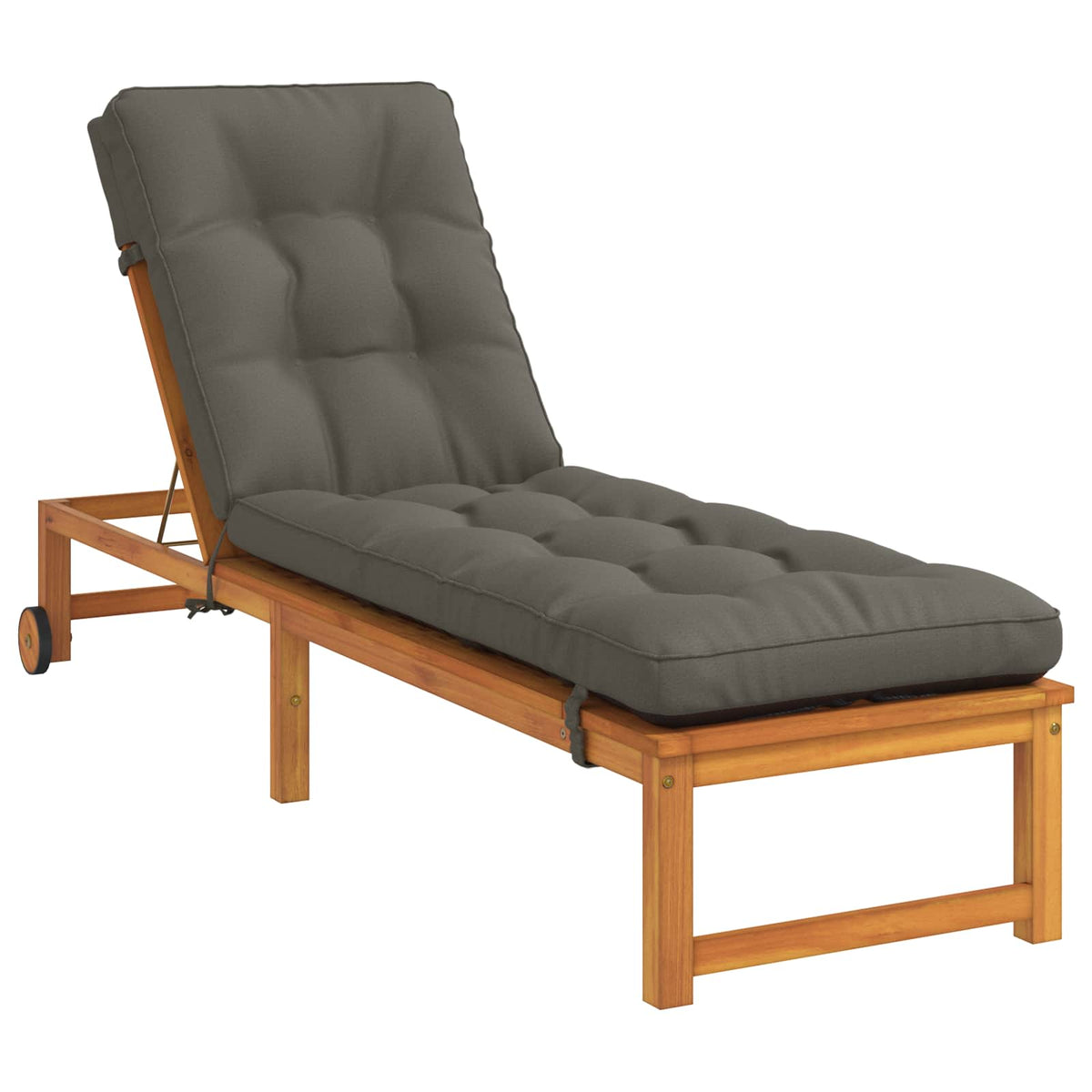 Ligstoel Kussen VIANEN 100% Polyester Grijs 200 x 55 x 8 cm