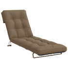 Ligstoelkussen 200x60x8 cm taupe polyester