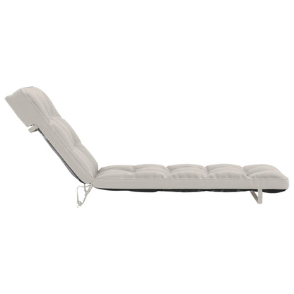 Ligstoel Kussen VIANEN 100% Polyester Wit 200 x 60 x 8 cm