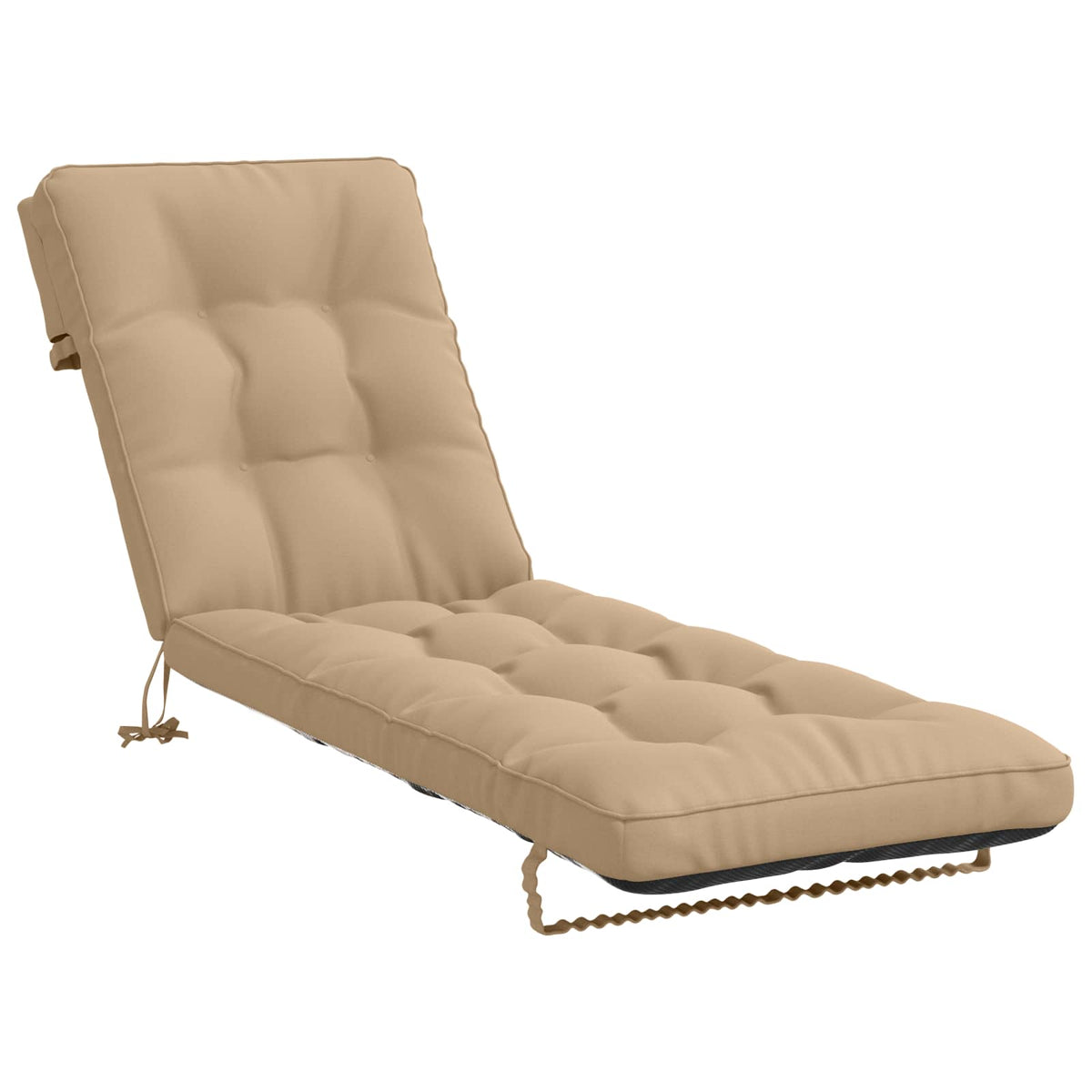 Ligstoel Kussen VIANEN 100% Polyester Zand 200 x 60 x 8 cm
