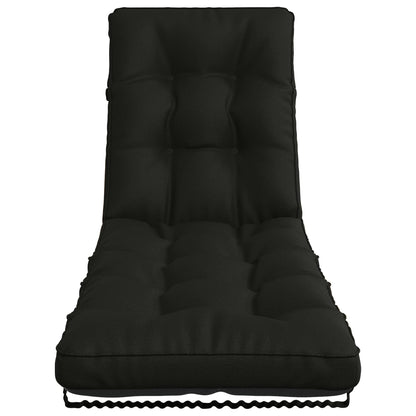 Ligstoel Kussen VIANEN 100% Polyester Zwart 200 x 60 x 8 cm