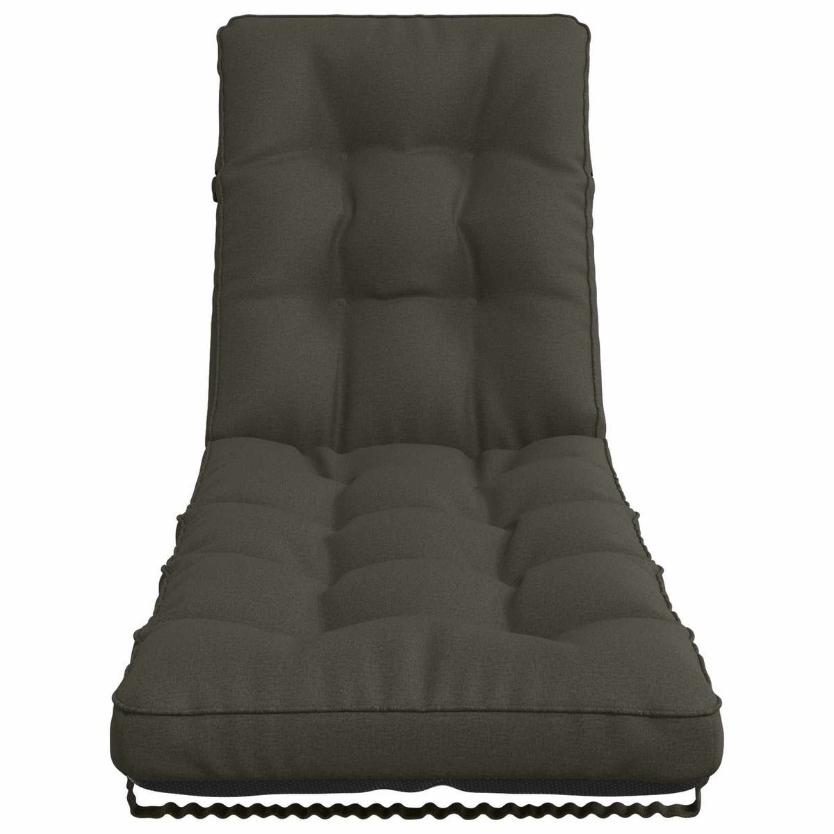 Ligstoel Kussen VIANEN 100% Polyester Antraciet 200 x 60 x 8 cm