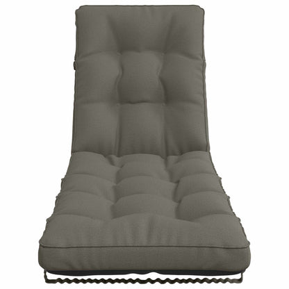 Ligstoel Kussen VIANEN 100% Polyester Grijs 200 x 60 x 8 cm