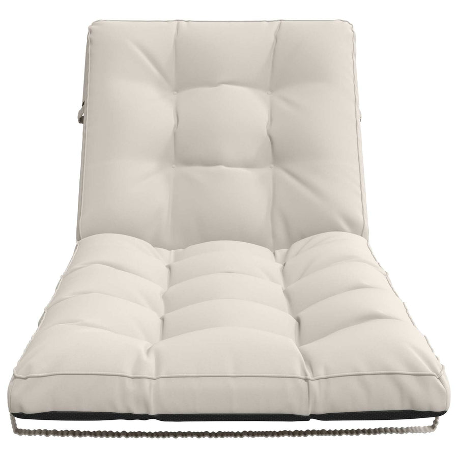Ligstoel Kussen VIANEN 100% Polyester Wit 200 x 70 x 8 cm