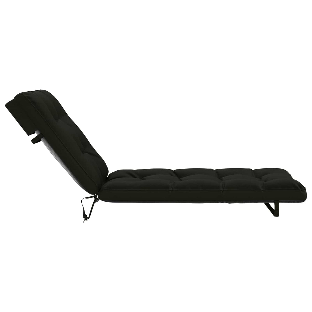 Ligstoel Kussen VIANEN 100% Polyester Zwart 200 x 70 x 8 cm