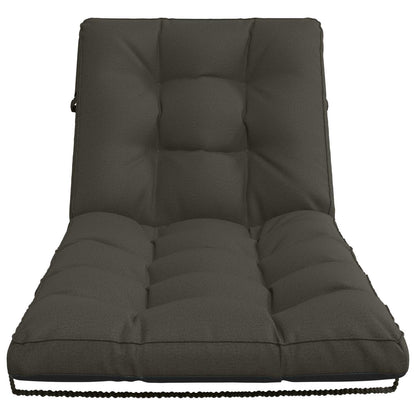 Ligstoel Kussen VIANEN 100% Polyester Antraciet 200 x 70 x 8 cm