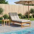 Ligstoel Kussen VIANEN 100% Polyester Wit 200 x 80 x 8 cm