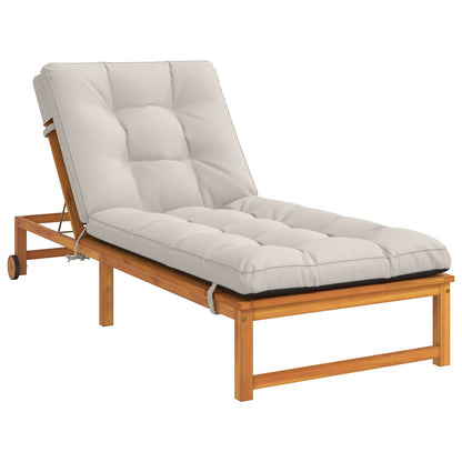 Ligstoel Kussen VIANEN 100% Polyester Wit 200 x 80 x 8 cm