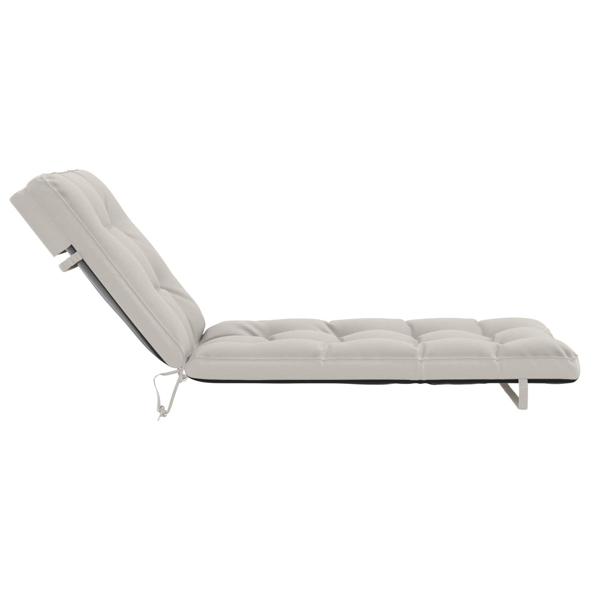 Ligstoel Kussen VIANEN 100% Polyester Wit 200 x 80 x 8 cm