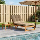 Ligstoel Kussen VIANEN 100% Polyester Zand 200 x 70 x 8 cm