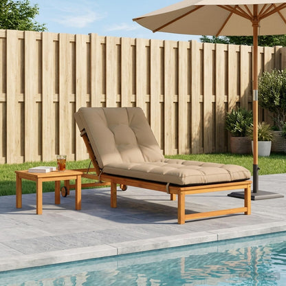 Ligstoel Kussen VIANEN 100% Polyester Zand 200 x 70 x 8 cm