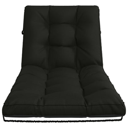 Ligstoel Kussen VIANEN 100% Polyester Zwart 200 x 80 x 8 cm