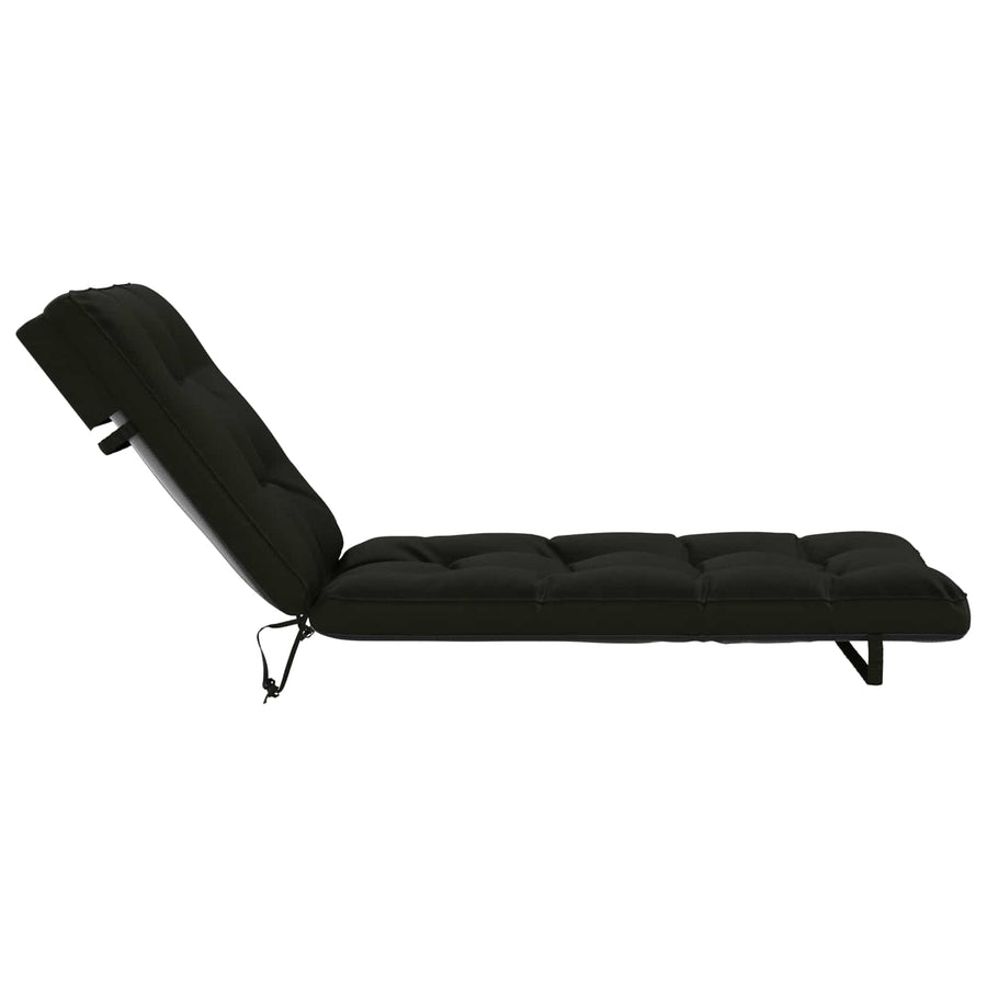 Ligstoel Kussen VIANEN 100% Polyester Zwart 200 x 80 x 8 cm