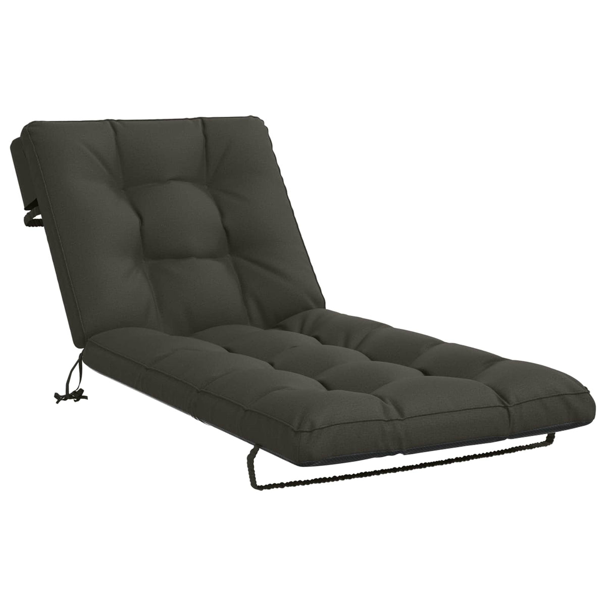 Ligstoel Kussen VIANEN 100% Polyester Antraciet 200 x 80 x 8 cm