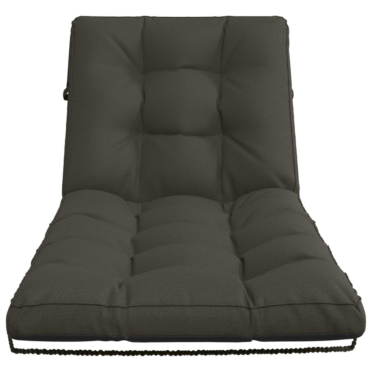 Ligstoel Kussen VIANEN 100% Polyester Antraciet 200 x 80 x 8 cm