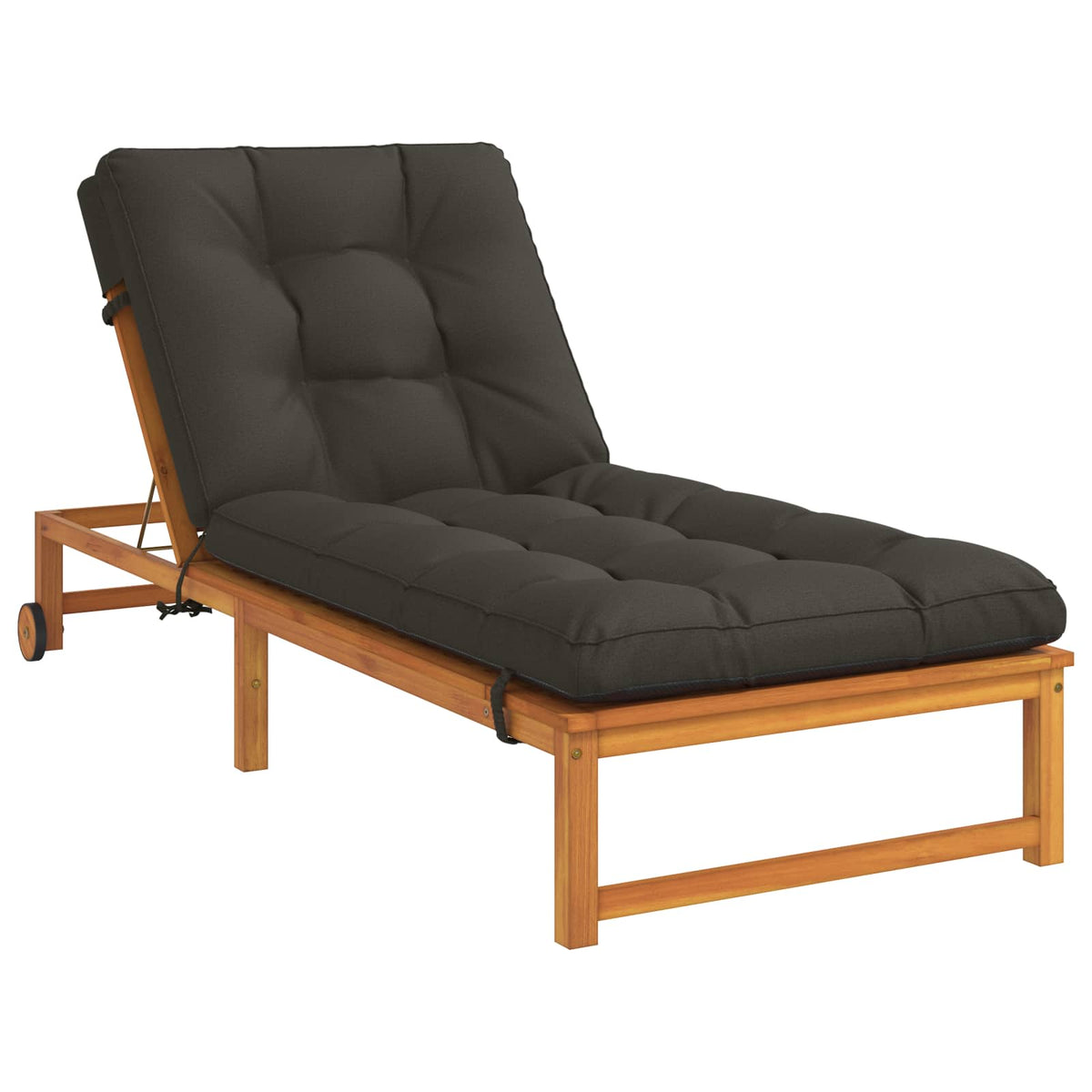 Ligstoel Kussen VIANEN 100% Polyester Antraciet 200 x 80 x 8 cm