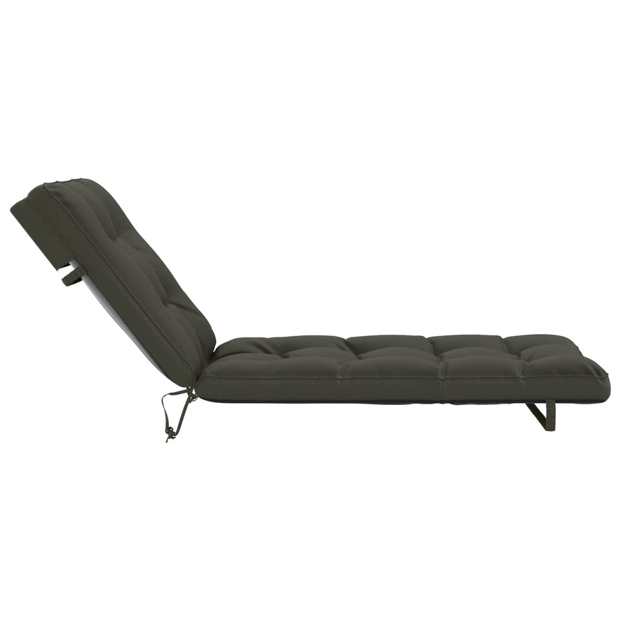 Ligstoel Kussen VIANEN 100% Polyester Antraciet 200 x 80 x 8 cm