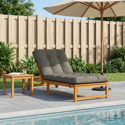 Ligstoel Kussen VIANEN 100% Polyester Grijs 200 x 70 x 8 cm