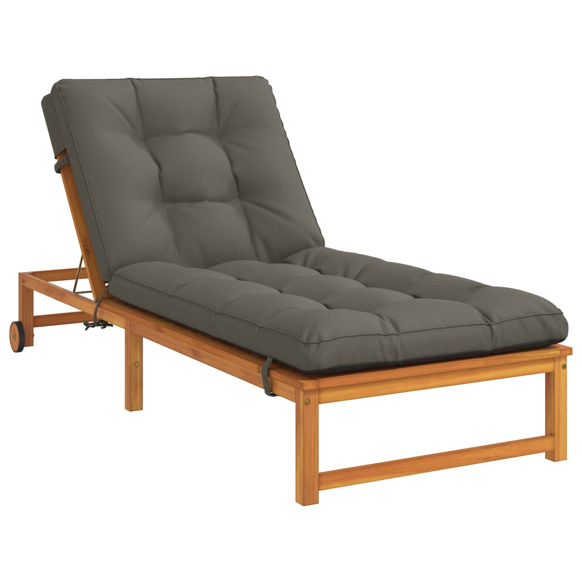 Ligstoel Kussen VIANEN 100% Polyester Grijs 200 x 80 x 8 cm