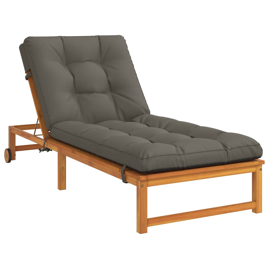 Ligstoel Kussen VIANEN 100% Polyester Grijs 200 x 80 x 8 cm
