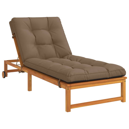Ligstoel Kussen VIANEN 100% Polyester Taupe 200 x 90 x 8 cm