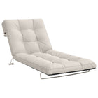 Ligstoelkussen 200x90x8 cm wit polyester
