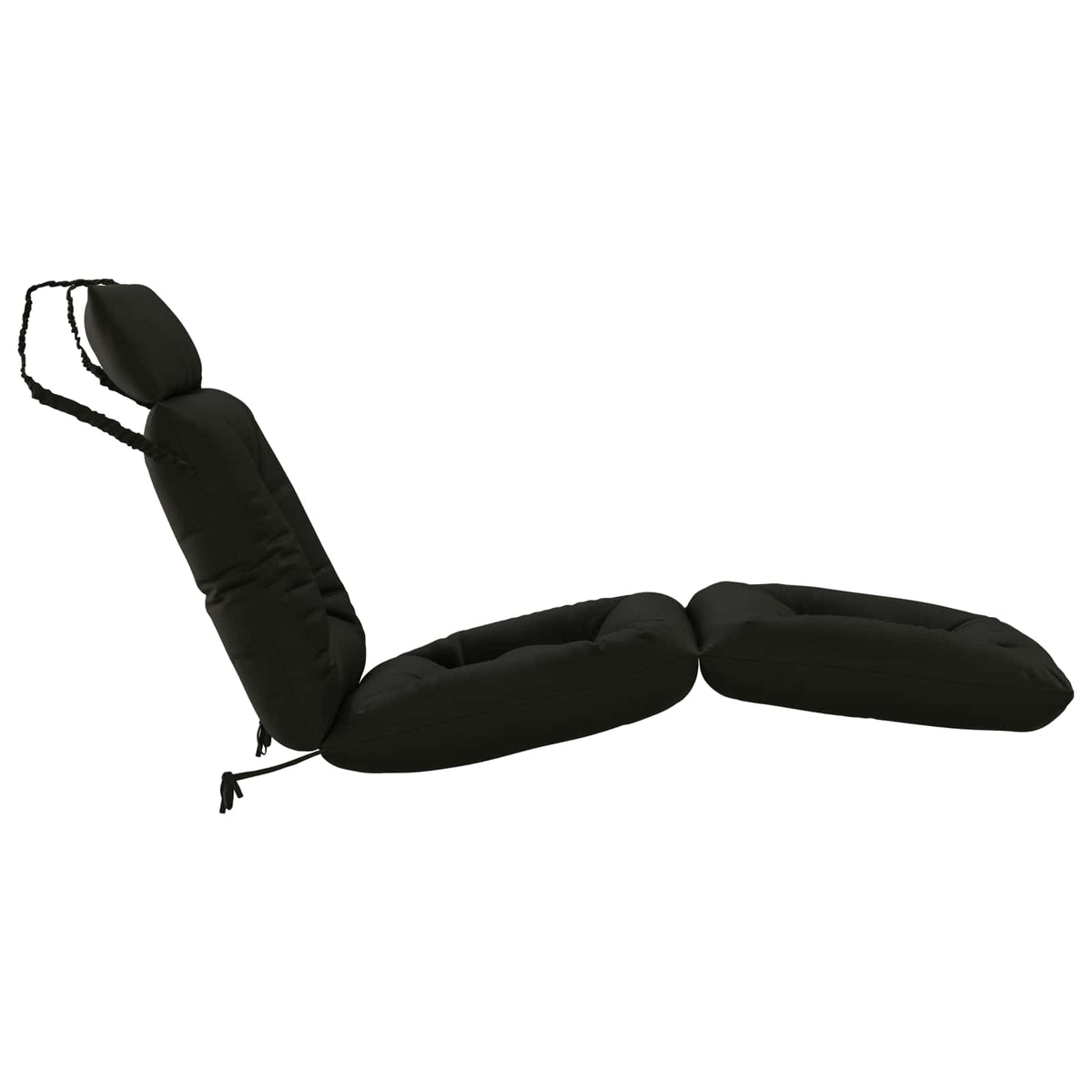 Ligstoel Kussen VIANEN 100% Polyester Zwart 200 x 50 x 8 cm