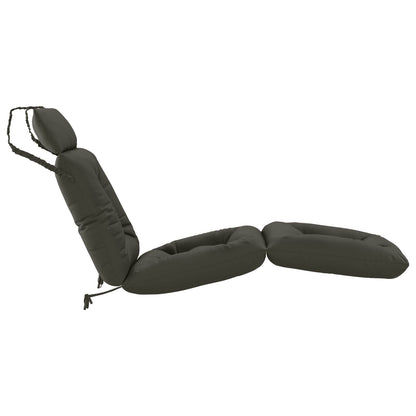 Ligstoel Kussen VIANEN 100% Polyester Antraciet 200 x 60 x 8 cm