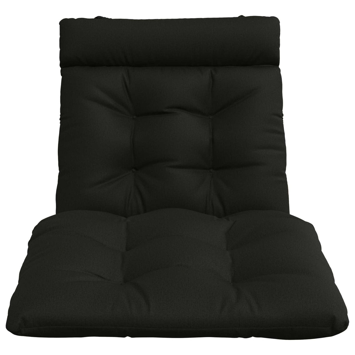 Ligstoel Kussen VIANEN 100% Polyester Zwart 200 x 70 x 8 cm