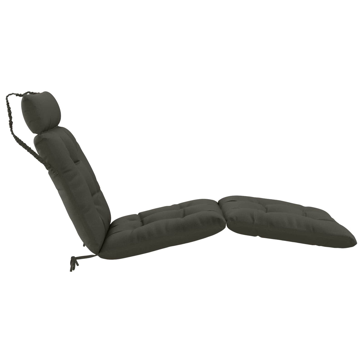 Ligstoel Kussen VIANEN 100% Polyester Antraciet 200 x 80 x 8 cm