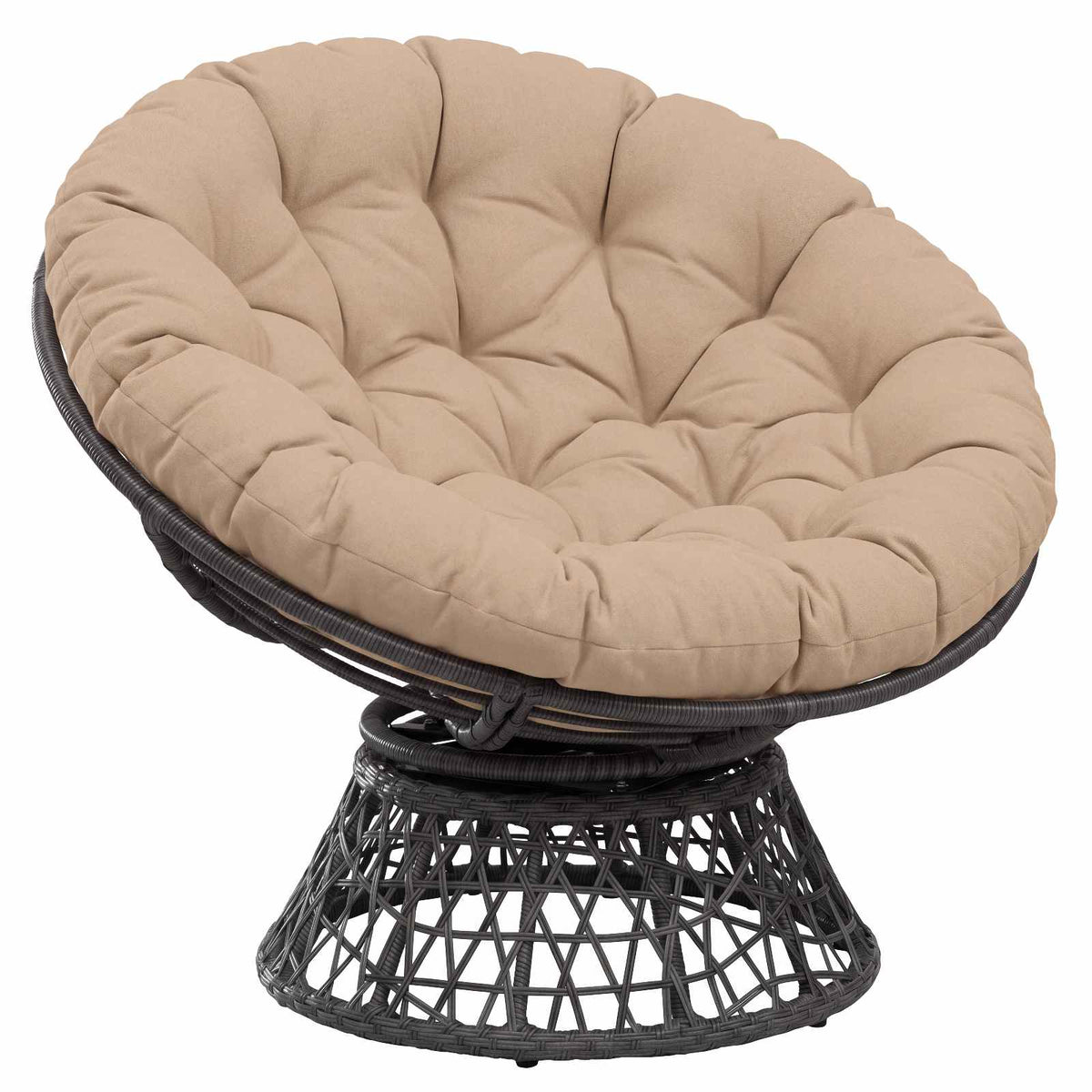 Papasan Stoel Kussen VIANEN 100% Polyester Zand Ø 130 x 12 cm